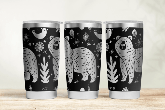 Download Bear 20oz 30oz Laser Tumbler Wrap SVG - Laser tumbler wrap Collection