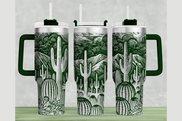 Download Cactus 40oz Laser Tumbler Wrap SVG - Laser tumbler wrap Collection