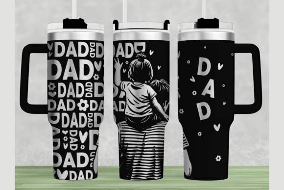 Download Dad Father 40oz Laser Tumbler Wrap SVG - Laser tumbler wrap Collection