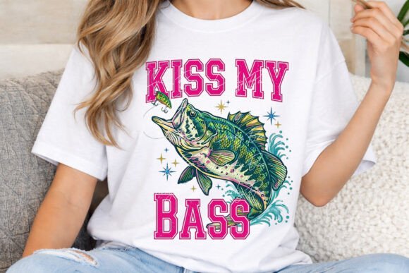Download Kiss My Bass PNG, Funny Fishing - Premium Resources