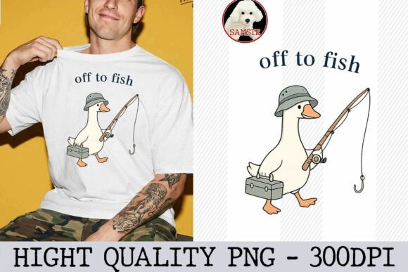 Download Funny Fishing Goose off to Fish Vintage - Funny fishing Collection