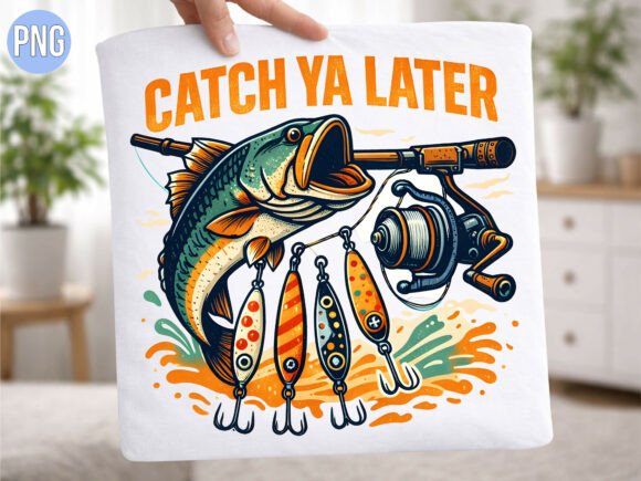 Download Catch Ya Later Funny Fishing Bass PNG - Funny fishing Collection